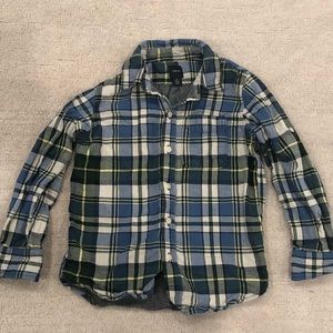 GAP Youth Boys Plaid Collar Shirt Size S